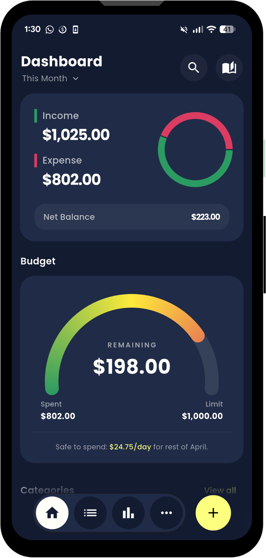 BudgetIt screenshot