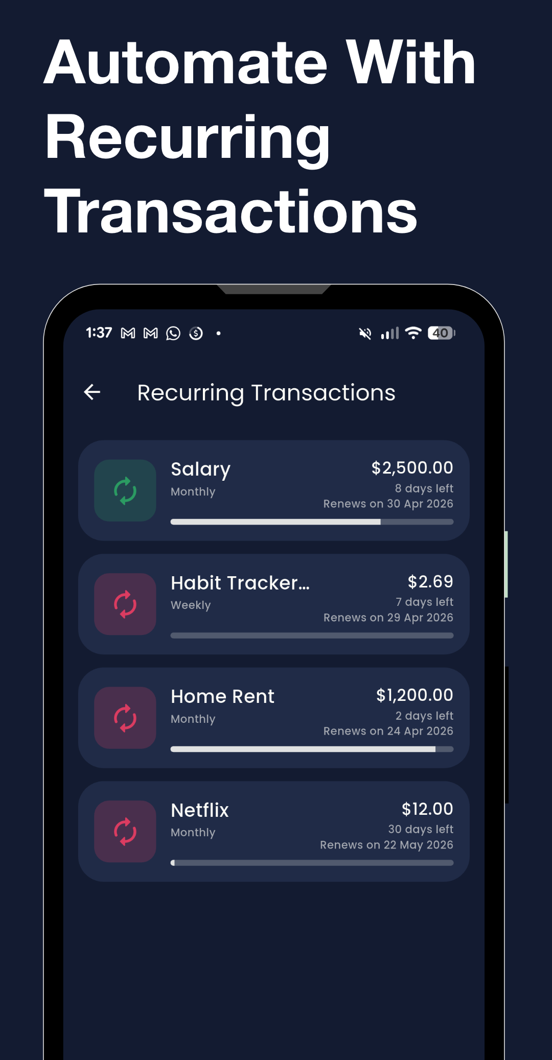 BudgetIt screenshot 7