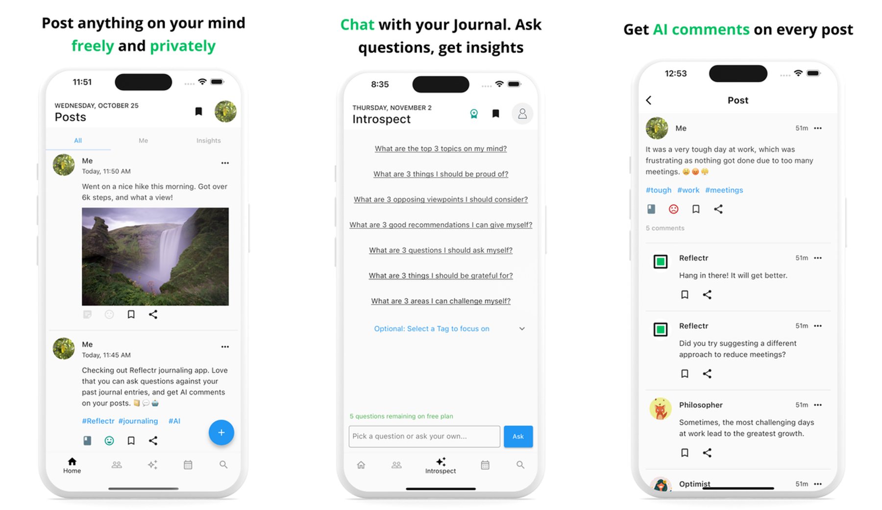 Reflectr AI Journal App
